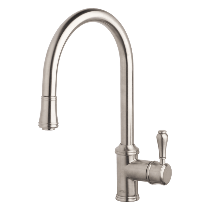 Armando Vicario Provincial Single Lever Kitchen Pull Out Mixer - Lead Free -Brushed Nickel
