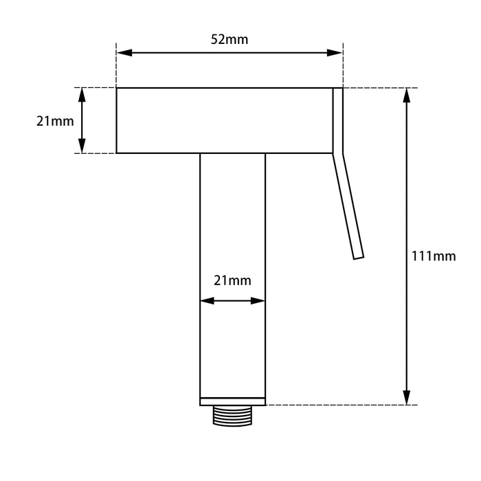 Square Chrome Brass Toilet Bidet