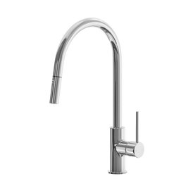 Abey Lucia Pull Out Gooseneck Kitchen Mixer Chrome