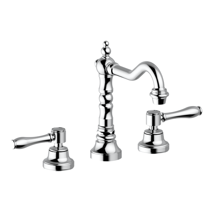 Abey Provincial 3 Piece Basin Set With Lever Handles - Chrome