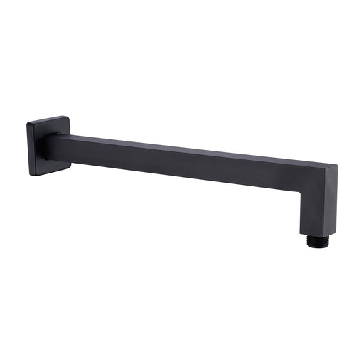 Nero Square Shower Arm - Matte Black-NR501MB-blue-leaf-bathware