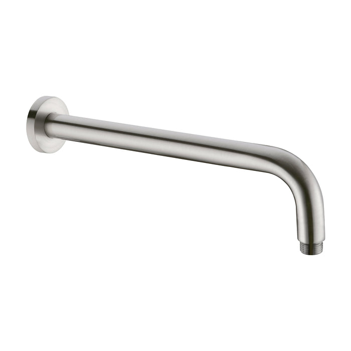 Nero Round Shower Arm Length - Brushed Nickel-blue-leaf-bathware