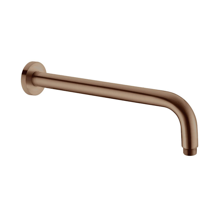 Nero Round Shower Arm Length - Brushed Bronze-blue-leaf-bathware