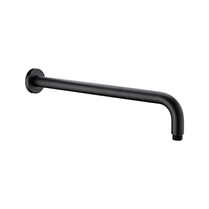 Nero Round Shower Arm Length - Matte Black-blue-leaf-bathware