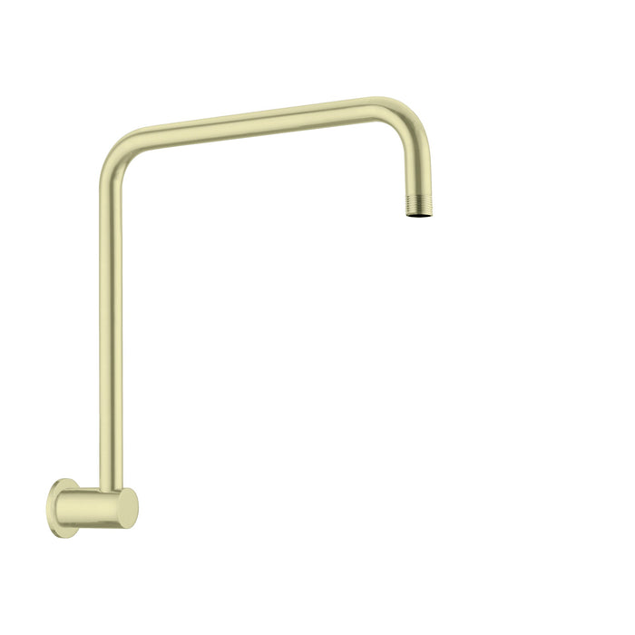 Nero Round Swivel Shower Arm - Brushed Gold-NR506BG-blue-leaf-bathware