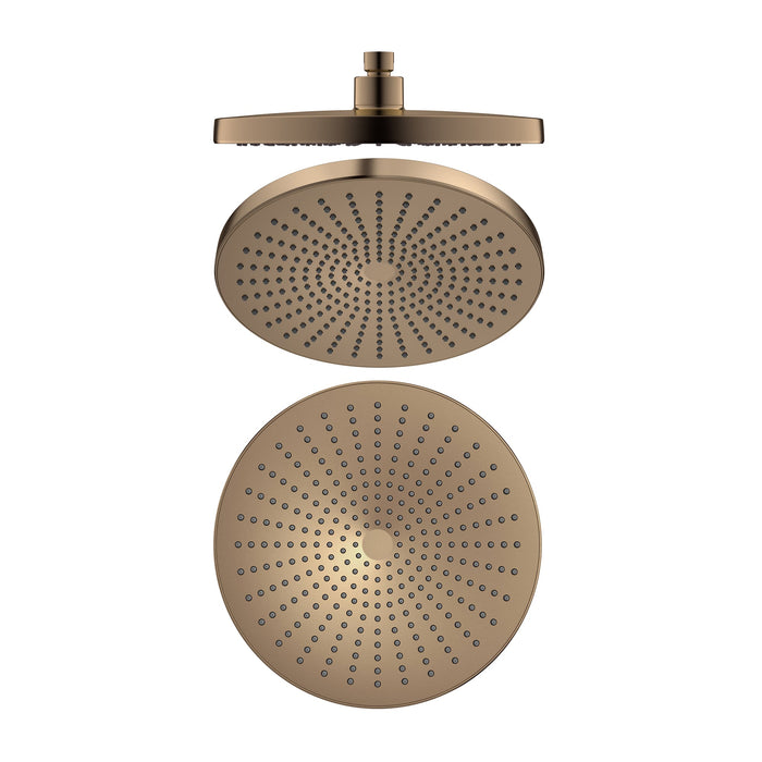 Nero Opal 250mm Shower Head - Brushed Bronze-NR508079BZ-blue-leaf-bathware