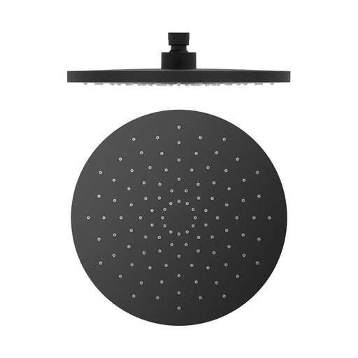 Nero 250mm Abs Round Shower Head - Matte Black-NR508088MB-blue-leaf-bathware