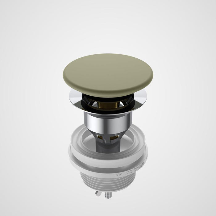 Caroma Basin Ceramic Pop Up Waste Long - Matte Green