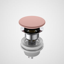 Caroma Basin Ceramic Pop Up Waste Long - Matte Pink