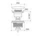 Caroma Basin Ceramic Pop Up Waste Long - Technical Drawing