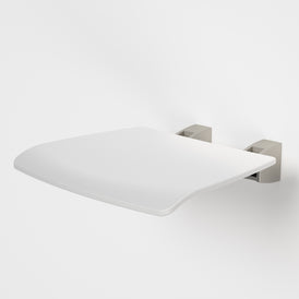Caroma Opal Support Shower Seat Folding - Brushed Nickel