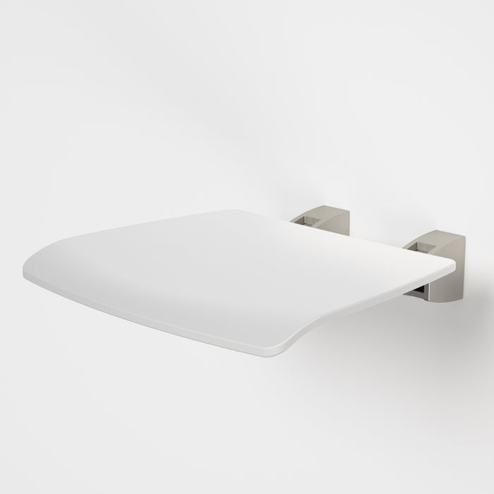Caroma Opal Support Shower Seat Folding - Brushed Nickel