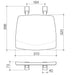 Caroma Opal Support Shower Seat Folding - Dimensions & Technical Drawing