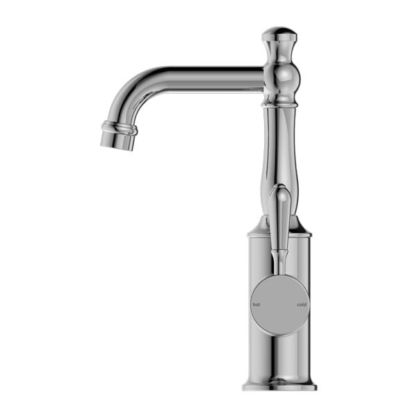 Nero York Basin Mixer With Metal Lever - Chrome-NR69210102CH-blue-leaf-bathware