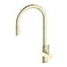 Nero York Pull Out Sink Mixer With Vegie Spray Function With Metal Lever - Aged Brass-NR69210802AB-blue-leaf-bathware