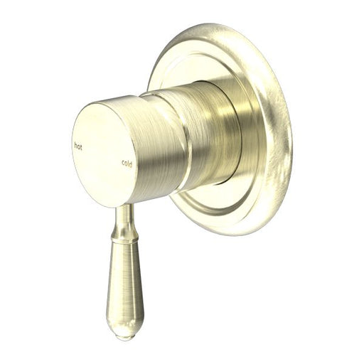 Nero York Shower Mixer With Metal Lever - Aged Brass-NR69210902AB-blue-leaf-bathware