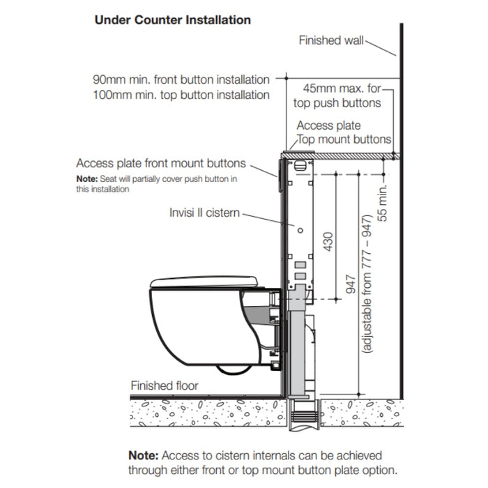 Caroma Contura II Cleanflush Wall Hung Invisi Series II Suite - White Matte