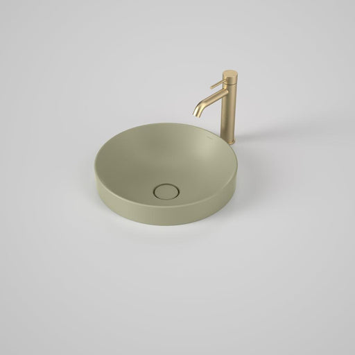 Caroma Liano II 400mm Round Inset Basin - Matte Green