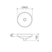 Caroma Liano II 400mm Round Inset Basin - Technical Drawing