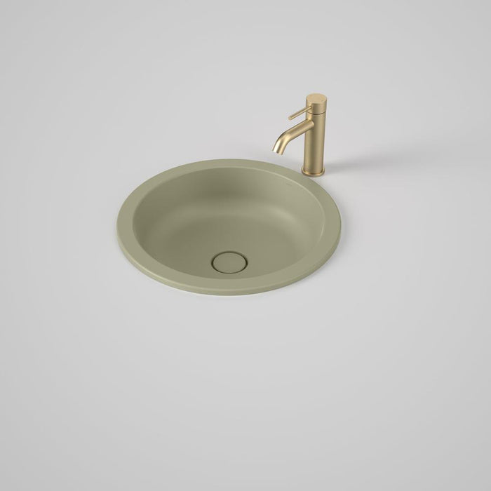 Caroma Liano II 440mm Round Under/Over Counter Basin - Matte Green