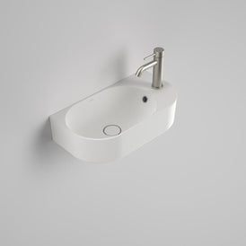 Caroma Liano II Hand Wall Basin (1 Tap Hole) with Overflow - Matte White