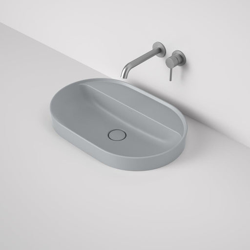 Caroma Liano II 600mm Pill Inset Basin with Tap Landing - Matte Grey (0 Tap Hole)