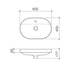 Caroma Liano II 600mm Pill Inset Basin with Tap Landing (1 Tap Hole) - Technical Drawing