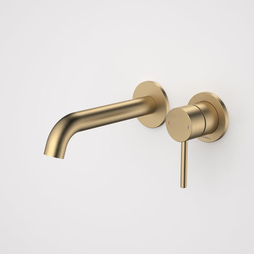 Caroma Liano II 175mm Wall Basin/Bath Mixer Twin Plate - Brushed Brass