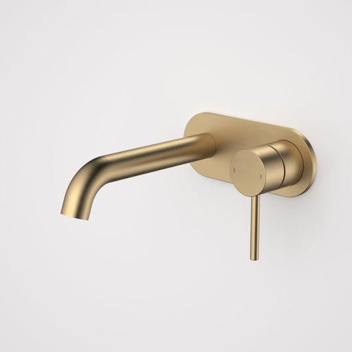 Caroma Liano II 175mm Wall Basin/Bath Mixer Single Plate - Brushed Brass