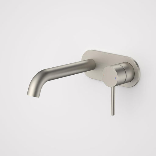 Caroma Liano II 175mm Wall Basin/Bath Mixer Single Plate - Brushed Nickel
