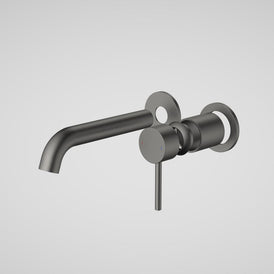 Caroma Liano II 175mm Wall Basin/Bath Twin Plate (Trim-Kit) - Gun Metal