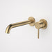 Caroma Liano II 210mm Wall Basin/Bath Mixer Twin Plate - Brushed Brass