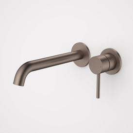 Caroma Liano II 210mm Wall Basin/Bath Mixer Twin Plate - Brushed Bronze