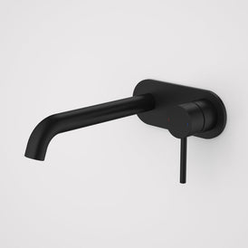 Caroma Liano II 210mm Wall Basin/Bath Mixer Single Plate - Matte Black