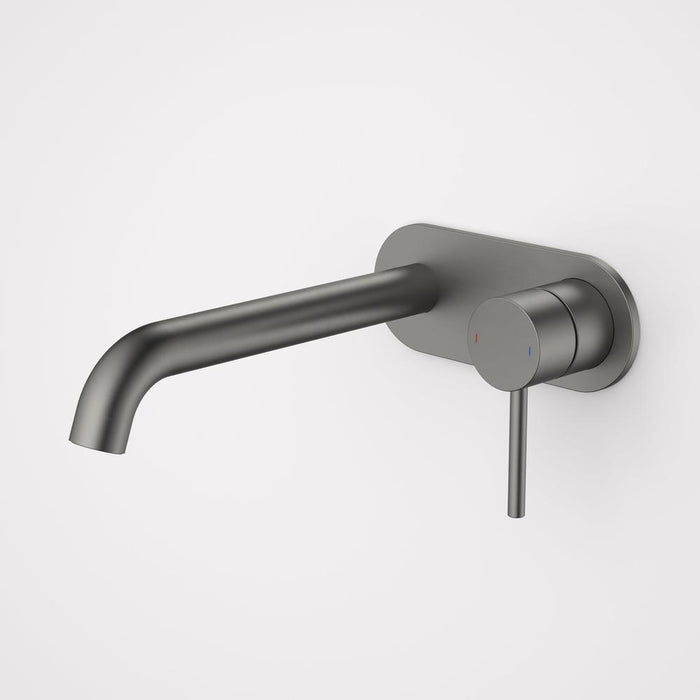 Caroma Liano II 210mm Wall Basin/Bath Mixer Single Plate - Gun Metal