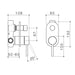 Caroma Liano II Bath/Shower Mixer With Diverter - Technical Drawing