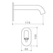 Caroma Liano II Sensor 175mm Wall Outlet Kit - Chrome - Technical Drawing