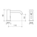 Caroma Liano II Sensor Hob Mounted Soap Dispenser - Technical Drawing