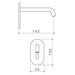 Caroma Liano II Sensor Wall Mounted Soap Dispenser Kit - Technical Drawing