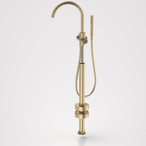 Caroma Liano II Freestanding Bath Filler with Hand Shower (Trim-Kit) - Brushed Brass