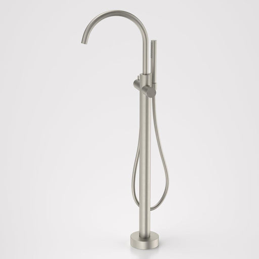 Caroma Liano II Freestanding Bath Filler with Hand Shower - Brushed Nickel