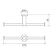Caroma Liano II Double Toilet Roll Holder - Brushed Nickel - Technical Drawing