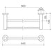 Caroma Liano II Double Towel Rail 640mm - Brushed Bronze - Technical Drawing