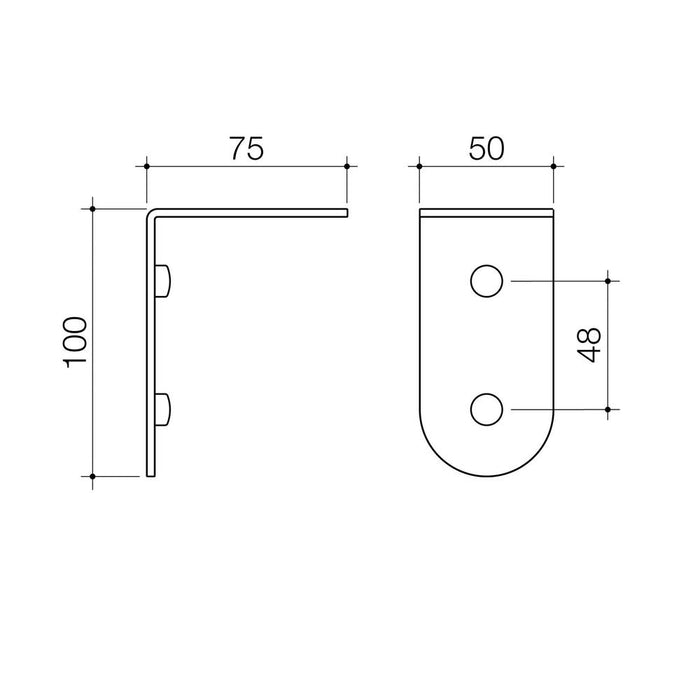 Caroma Liano II Soap Bottle Holder - Chrome - Technical Drawing