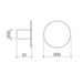 Caroma Liano II Wall Hook Large - Brushed Bronze - Technical Drawing