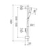 Caroma Liano II 3 Function Microphone Rail Shower - Gun Metal - Technical Drawing