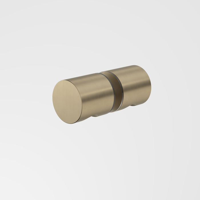 Caroma Shower Door Handle - Round - Brushed Brass