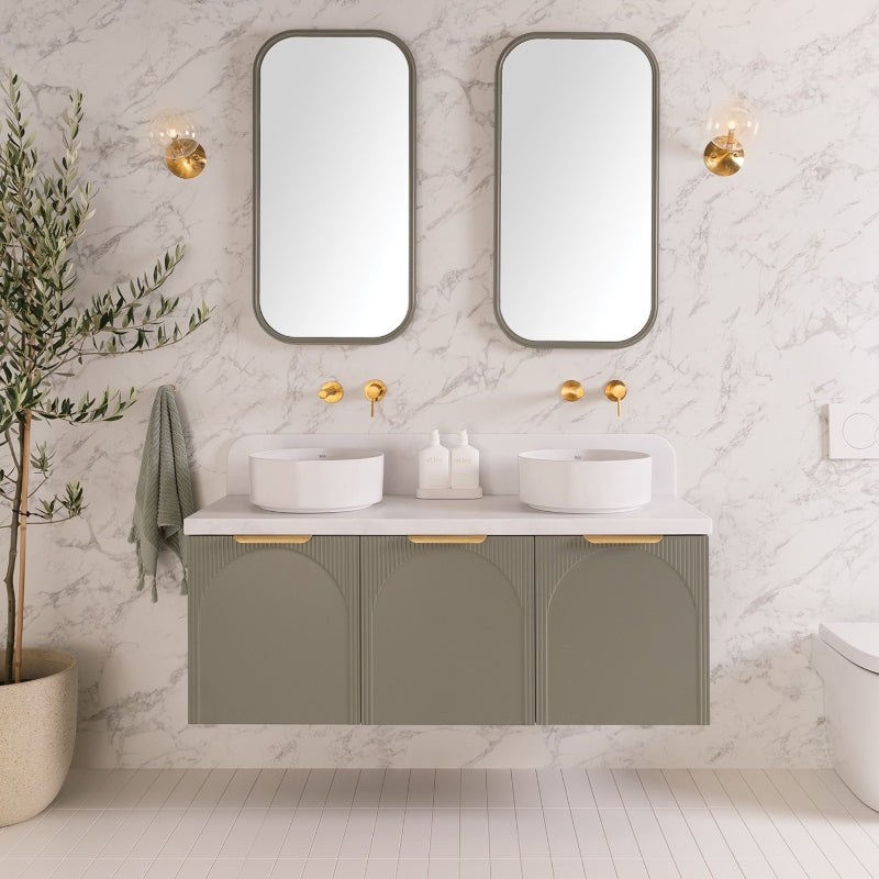 Double Bowl Wall Hung Bathroom Vanities