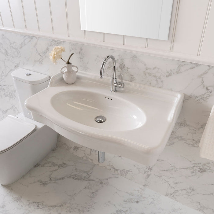 ADP Castellana 900 Wall Hung Basin - Gloss White-TOPCCAS090CGW-blue-leaf-bathware