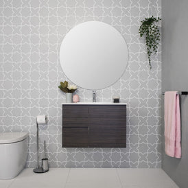 ADP Glacier Ensuite Door & Drawer Twin Wall Hung Vanity & Moulded Top - Lite-blue-leaf-bathware